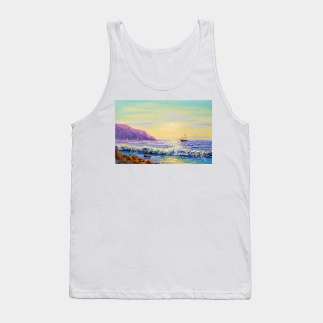 Sunset by the sea Tank Top by OLHADARCHUKART